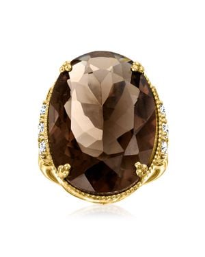 Ross-Simons Smoky Quartz And Zircon Ring - Brown