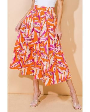 TRUEDAMES A World Of Good Woven Skirt - Orange