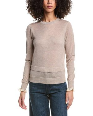 3.1 Phillip Lim Faux Layered Wool & Silk-Blend Sweater - Natural