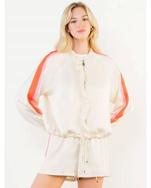 Thml Striped Track Suit Jacket - White