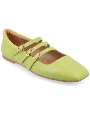 Journee Collection Wide Width Darlin Dress Flats - Yellow