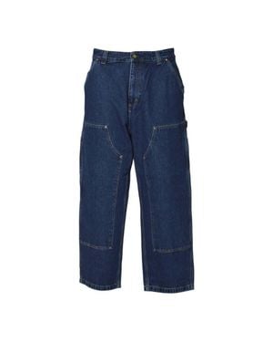 Carhartt Deep Relaxed Fit Utility Jeans With Multi-Patch Pockets - Blue