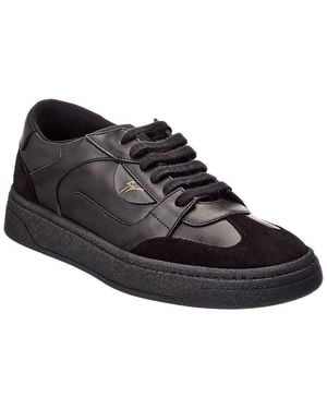 Giuseppe Zanotti Gz/94 Suede & Leather Sneaker - Black
