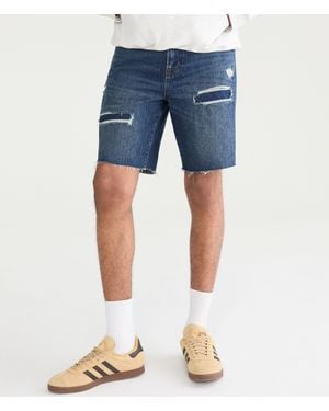 Aéropostale Premium Air Denim Shorts 9" - Blue