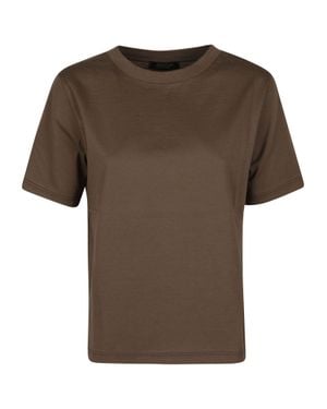 Aragona Slightly Cropped Round Neck T-Shirt - Green