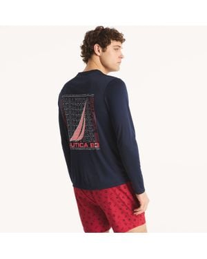 Nautica Navtech Rash Guard Swim Shirt - Blue