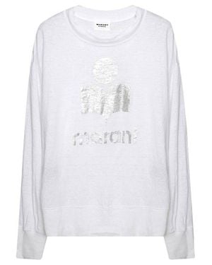 Isabel Marant Linen Long Sleeve T-Shirt - White