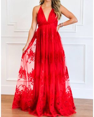 Luxxel Here Comes The Bride Maxi Dress - Red