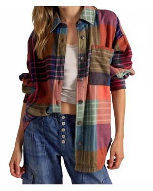 Free People Ashley Plaid Shirt - Red