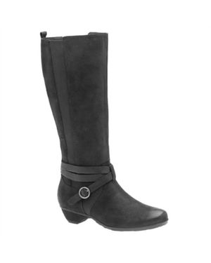 ABEO Natasha Mid Calf Leather Boot - Black