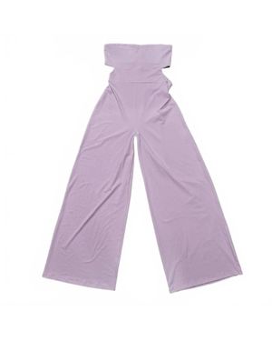 Susana Monaco Strapless Open Back Tube Jumpsuit - Purple