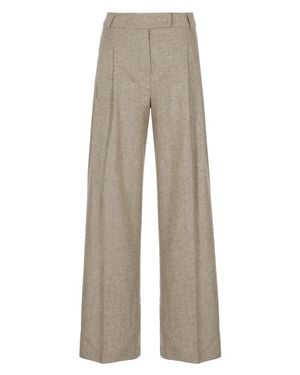D. EXTERIOR High-Waist Wide-Leg Wool Pants - Gray