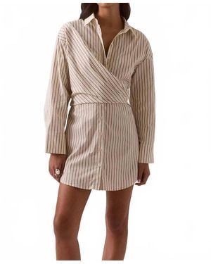 SOVERE Tavern Shirt Mini Dress - Natural