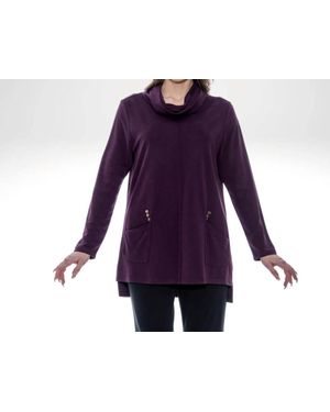 TooFan Cowl Neck Tunic - Purple