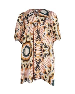 Ba&sh Cleo Printed Loose Shift Dress - White
