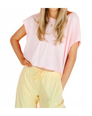 Rae Mode Anna Open Back Slub Tee - White