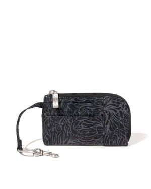 Baggallini Wristlet Midnight Blossom Print Rfid Card Case Wallet Erk125 - Black