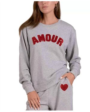 Elan Amour Graphic Sweatshirt - Gray
