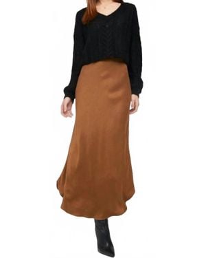 Bella Dahl Bias Slit Skirt - Black
