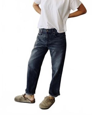 Hey Gang The Loose Crop Jean - Blue