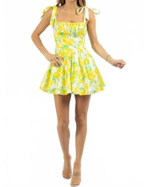 Evenuel Limoncello Mini Dress - Yellow