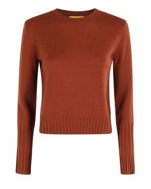 Guest In Residence Shrunken Cashmere Crew Neck Sweater - Brown
