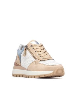 Xti Refresh Collection Casual Lace-Up Sneakers - Natural