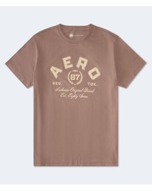 Aéropostale 87 Flocked Graphic Tee - Multicolor