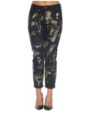 A.Z.I. Splash Ankle-Length Jeans - Black
