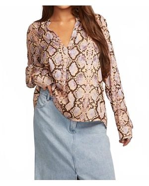 Chaser Brand Denver Blouse - Blue