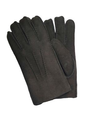 Infinity Leather Luxury Sheepskin Suede Leather Gloves - Black
