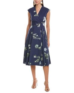 Marella Nettuno Midi Wrap Dress - Blue
