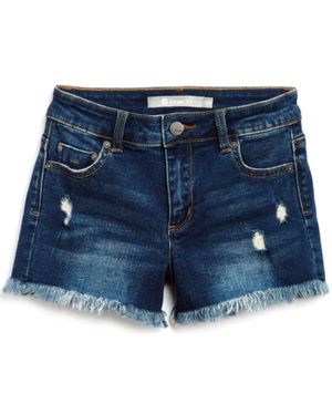 Tractr Girl's Tween Brittan Distressed Denim Short - Blue
