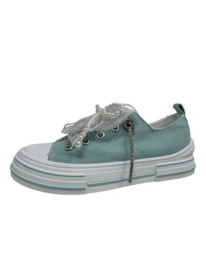 Very G Aman Pearls Shoes - Green