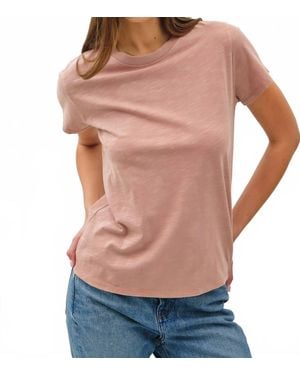 Be Cool Leona Classic Cut Acid Wash Cotton Tee - Pink