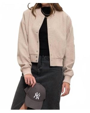 Blu Pepper Solid Snap Button Bomber Jacket - Black