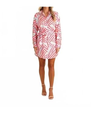 S'Edge Margaret Button Down Dress - Red