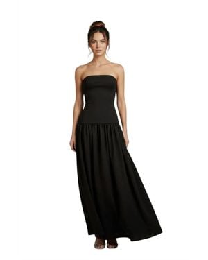 A.L.C. Charlotte Gathered Halter Strap Midi Dress - Black