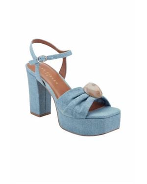 Marc Fisher Candey Platform Sandals - Blue