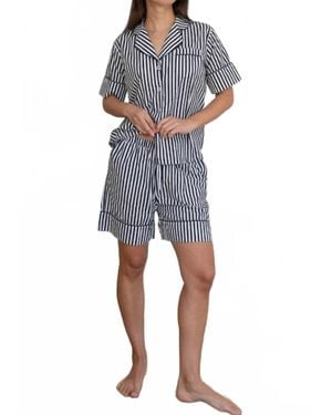 Denise Rae Zee Zee Short Sleep Set - Blue