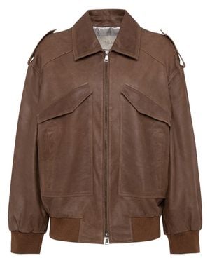 Tela New Blossom Boxy Fabric Jacket - Brown