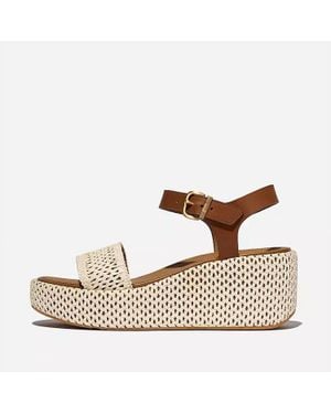 Fitflop Platforms Woven Wedge Ankle-Strap Sandals - Brown