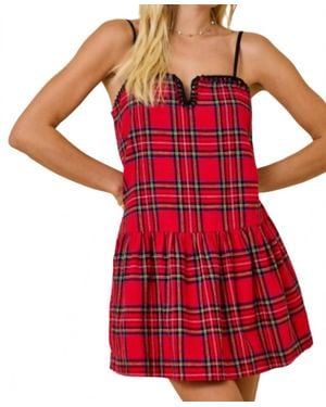 Day + Moon Holiday Cheer Dress - Red