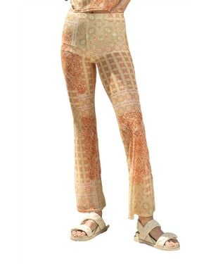 illa illa Coco Mesh Flare Pant - Natural