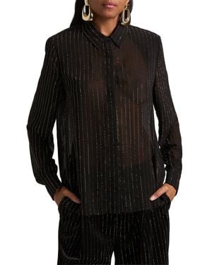 Ronny Kobo Lune Crystal Blouse - Black