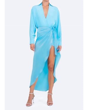 NonChalant Label Sydney Silk Skirt - Blue