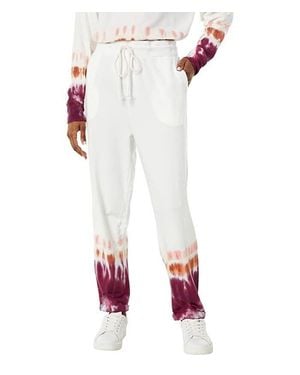Mod-o-doc Pants Tie Dye Drawstring Waist Cropped Jdm295 - White
