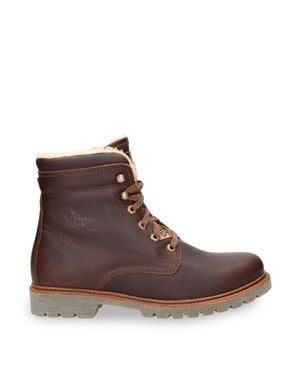 Panama Jack P03 Aviator C23 Chestnut Waterproof Leather Ankle Boots - Brown