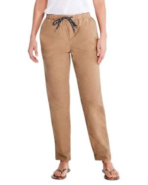 NIC+ZOE Cotton Poplin Relaxed Ankle Pant - Natural
