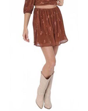 Sadie & Sage Last Dance Swing Mini Skirt - Red